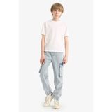 DEFACTO Erkek Çocuk Jogger Jean Pantolon, Düşük Bel, Koyu Mavi, 9-10 Yaş
