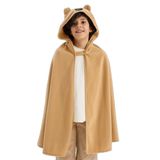 DeFacto Erkek Çocuk Kapüşonlu Polar Pelerin, STD, G7012A825WN, Kahve, Erkek Çocuklar