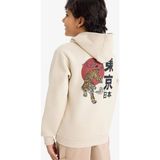 DeFacto Erkek Çocuk Kapüşonlu Sırt Baskılı İçi Yumuşak Tüylü Sweatshirt G5548A825CW - Bej-BG74 - 7 - 8 Yaş