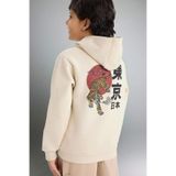 DeFacto Erkek Çocuk Kapüşonlu Sırt Baskılı İçi Yumuşak Tüylü Sweatshirt G5548A825CW