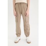 DeFacto Erkek Çocuk Kargo Cepli Standart Paça Gabardin Jogger Pantolon D6314A825SP