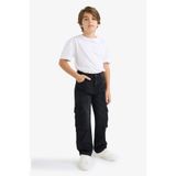DeFacto Erkek Çocuk Kargo Fit Düz Paça Jean Pantolon F0489A825AU