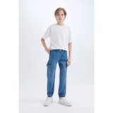 DeFacto Erkek Çocuk Kargo Fit Jean Pantolon C4514A824WN