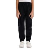 DeFacto Erkek Çocuk Kargo Gabardin Pantolon Siyah, 7-8 Yaş, G8013A826SP, Siyah-BK81, Erkek Çocuk