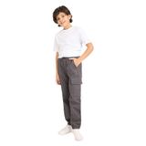 DeFacto Erkek Çocuk Kargo Jogger Gabardin Pantolon, 9-10 Yaş, G6424A826SP, Antrasit-AR126, Erkek Çocuk