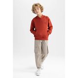 DeFacto Erkek Çocuk Kargo Jogger Paça Paraşüt Pantolon Bej, 8-9 Yaş, B2589A823AU, Bej-BG403, Erkek Çocuk
