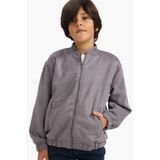 DeFacto Erkek Çocuk Kolej Yaka Bomber Ceket, 11-12 Yaş, TYC32D9E4A31396584400C500, Gri-GR2, Erkek Çocuklar