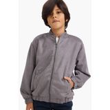 DeFacto Erkek Çocuk Kolej Yaka Bomber Ceket, 9-10 Yaş, TYC32D9E4A31396584400C500, Gri-GR2, Erkek Çocuklar