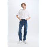 DeFacto Erkek Çocuk Loose Fit Düz Paça Basic Düz Jean Pantolon C3698a824wn