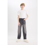 DeFacto Erkek Çocuk Loose Fit Düz Paça Basic Düz Jean Pantolon D6489A825SM