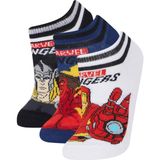 DeFacto Erkek Çocuk Marvel Avengers 3'lü Pamuklu Patik Çorap E5165A8NS - Karma - Dropsuz - 30 - 34