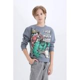DeFacto Erkek Çocuk Marvel Comics Bisiklet Yaka Sweatshirt D6738A824WNGR171