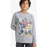 DeFacto Erkek Çocuk Marvel Games Spiderman Bisiklet Yaka Uzun Kollu Tişört F4813A825AU - Gri-GR455 - Dropsuz - 9 - 10 Yaş