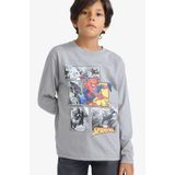 DeFacto Erkek Çocuk Marvel Games Spiderman Bisiklet Yaka Uzun Kollu Tişört F4813A825AU