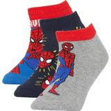 DeFacto Erkek Çocuk Marvel Spiderman Pamuklu 3'lü Patik Çorap X2345A6NS - Çok Renkli-KR1 - 23 - 27