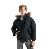 DEFACTO Erkek Çocuk Mont, Oversize Kalıp, Koyu Yeşil, 11-12 Yaş