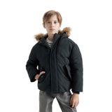 DEFACTO Erkek Çocuk Mont, Oversize Kalıp, Koyu Yeşil, 9-10 Yaş, C5975A8