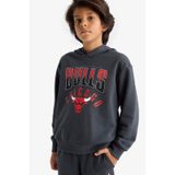 Defacto Erkek Çocuk Nba Chicago Bulls Kapüşonlu Sweatshirt F4086a825auar31 Antrasit