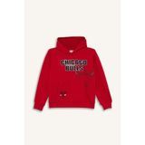 DeFacto Erkek Çocuk NBA Chicago Bulls Kapüşonlu Sweatshirt F4087A825AU