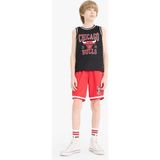 DeFacto Erkek Çocuk NBA Chicago Bulls Tül Şort E4853A825SM - Kırmızı-RD59 - Dropsuz - 7 - 8 Yaş