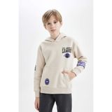 DeFacto Erkek Çocuk NBA Los Angeles Clippers Kapüşonlu Sırt Baskılı Sweatshirt D3122A824AU