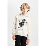 Defacto Erkek Çocuk Nba Miami Heat Bisiklet Yaka Kalın Sweatshirt D3143a824auer37