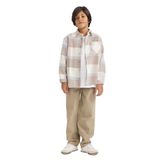 DeFacto Erkek Çocuk Overshirt Fit Polo Yaka Ekose Desenli Flanel Uzun Kollu Gömlek
