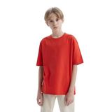 DeFacto Erkek Çocuk Oversize Geniş Kalıp Bisiklet Yaka Basic Düz Kısa Kollu Tişört Turuncu 9/10 Yaş