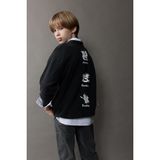 DeFacto Erkek Çocuk Oversize Geniş Kalıp Bisiklet Yaka Sırt Baskılı Yıkamalı Soluk Efektli Sweatshirt D8494A825SP