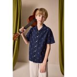 DeFacto Erkek Çocuk Oversize Geniş Kalıp Polo Yaka Brode Kısa Kollu Gömlek D8339A825SMNV248
