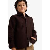 DeFacto Erkek Çocuk Oversize Geniş Kalıp Polo Yaka Waffle Uzun Kollu Gömlek G3710A825CW