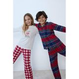 Defacto Erkek Çocuk Pijama Takımı Flanel Uzun Kollu Üst Uzun Alt F0983a825wnrd286 Kırmızı-rd286