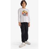 DeFacto Erkek Çocuk Pijama Takımı Kadife Baskılı Uzun Kollu Üst Uzun Alt F0878A825WN - Antrasit-AR138 - 5 - 6 Yaş