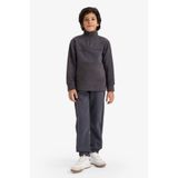 DeFacto Erkek Çocuk Polar 2li Takım Yarım Fermuarlı Sweatshirt Eşofman Altı G4965A825WN