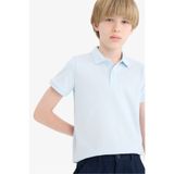 DeFacto Erkek Çocuk Polo Yaka Basic Düz Pike Okul Tişörtü K1689A625AU