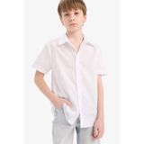 DeFacto Erkek Çocuk Polo Yaka Pamuklu Kısa Kollu Okul Gömleği F0298A825AU