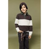 Defacto Erkek Çocuk Polo Yaka Renk Bloklu Sweatshirt, 11-12 Yaş, G3375A825AU, Beyaz-WT32, erkek-çocuk, 11/12 Yaş (152cm)