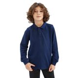 DEFACTO Erkek Çocuk Polo Yaka, Uzun Kollu Sweatshirt, Lacivert, 12-13 Yaş