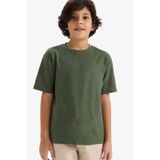 Defacto Erkek Çocuk Regular Fit Bisiklet Yaka Kısa Kollu Tişört G6732a826smgn563 Yeşil-gn563