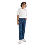 DeFacto Erkek Çocuk Straight Fit Düz Paça Jean Pantolon, 5-6 Yaş, F8430A826SM, Mavi-NM34, Erkek Çocuk