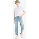 DeFacto Erkek Çocuk Straight Fit Düz Paça Jean Pantolon D9012A825SM - 9 - 10 Yaş - Dropsuz - Mavi-NM39