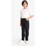 DeFacto Erkek Çocuk Straight Fit Düz Paça Jean Polar Astarlı Pantolon F4290A825WN - Siyah-NM40 - 9 - 10 Yaş