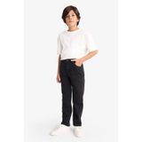 Defacto Erkek Çocuk Straight Fit Düz Paça Jean Polar Astarlı Pantolon F4290a825wnnm40 Siyah