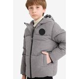 DeFacto Erkek Çocuk Su İtici Kapüşonlu Mont, 9-10 Yaş, 5WE9347A8, LT.GREY, Erkek Çocuklar