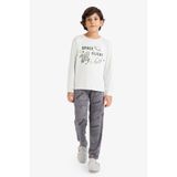 DeFacto Erkek Çocuk Termal Pijama Takımı Baskılı Uzun Kollu Üst Uzun Alt F3349A825WN