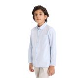 DeFacto Erkek Çocuk Uzun Kol Gömlek Polo Yaka Oxford Mavi, 9-10 Yaş, W3215A626SP, Mavi-BE61, Erkek Çocuk