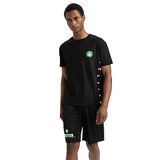 DeFacto Erkek DeFactoFit NBA Boston Celtics Lisanslı Standart Fit Bisiklet Yaka%100 Pamuk Tişört, Siyah, XS