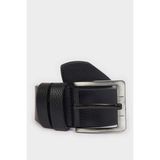 DeFacto Erkek Dikdörtgen Toka Suni Deri Jean Kemeri E3551AXNS - 90 cm - Siyah-BK27