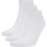 DeFacto Erkek Dikişsiz 3'lü Bambu Patik Çorap C0109AXNS - 41 - 44 - Beyaz-WT1