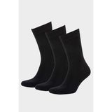 DeFacto Erkek Dikişsiz 3'lü Bambu Uzun Çorap F5298AXNS - 41 - 44 - Siyah-BK23
